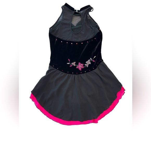 Figure Skating Free Shipping! Perform Dress by Chloe Noel Black Pink size small - Picture 2 of 6